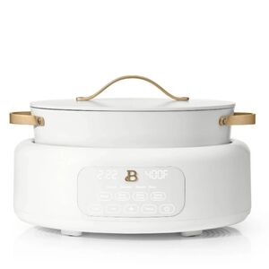 Gift 💞 New Beautiful 10 in One White Icing 6 Qt Electric Multi-Cooker